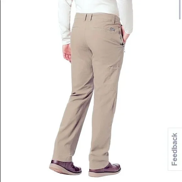 Columbia Men’s ROC II Flat Front Khaki Pants: Sand 35x29 - Picture 3 of 14